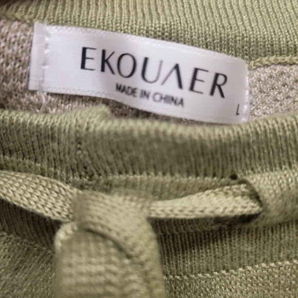 Ekouaer Knit Daisy Pajama Shorts Lounge Wear Size Large - Picture 4 of 7